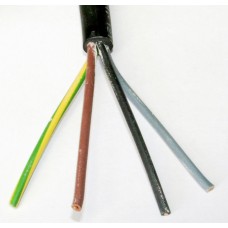 1.5 mm² 4 Core (3C+E) Three Phase cable. Rubber Insulated cord - 05m long
