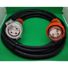 32 Amp 20m Round Pin Single Phase Industrial Extension Lead. Cable: 4mm²R.